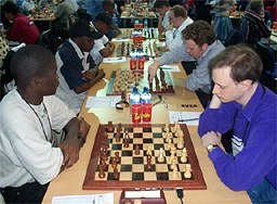 Ireland-Angola, Bled 2002 (left-right) Mark Heidenfeld, Mark Quinn, Brian Kelly