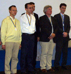 ETC 2005, gold medalists Netherlands (Tiviakov, Van den Doel, Sokolov, Timman, Van Wely)