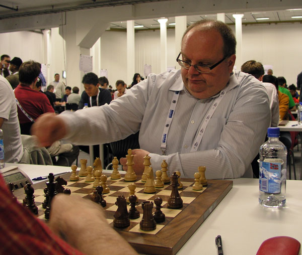 Olympiad, Open: Mark Heidenfeld on B4 for Ireland against Scotland in R7