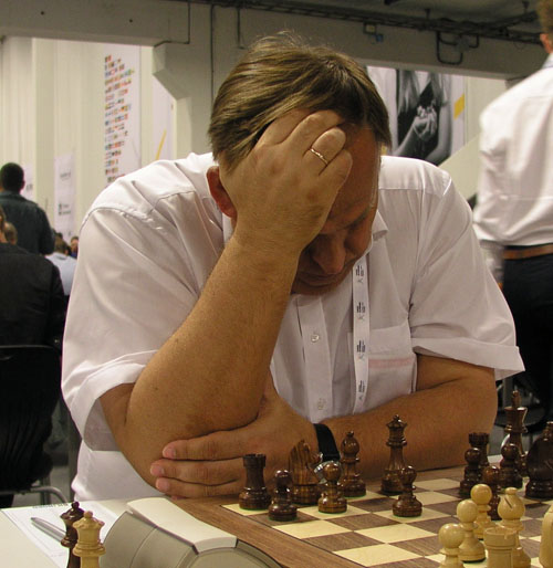 Olympiad, Open: Alex Baburin on B1 for Ireland against Scotland in R7