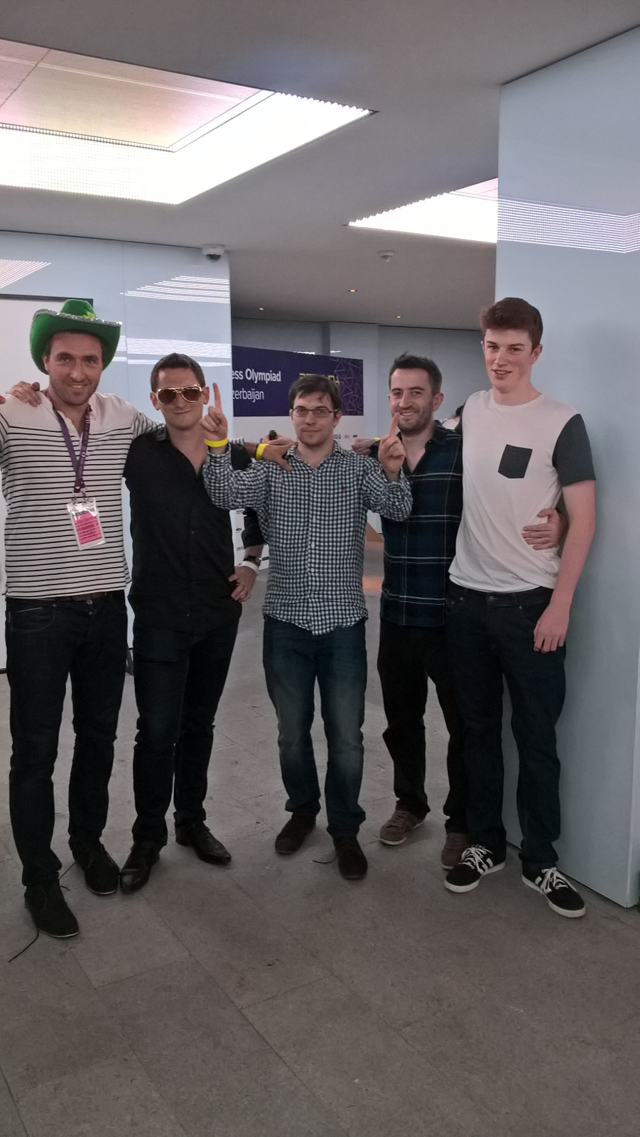 Stephen Jessel and Conor O'Donnell with the French team
