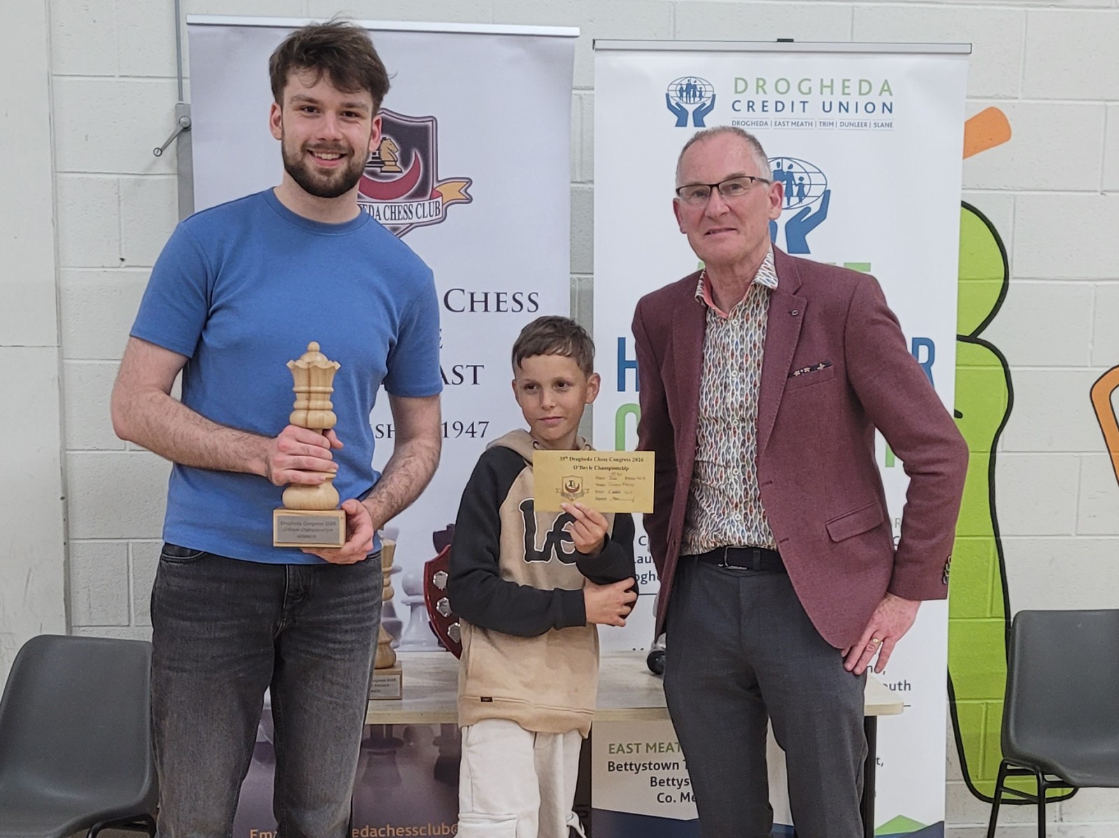 Drogheda Chess Congress 2026: O'Boyle Championship - Winners Jacob Nelson and George White